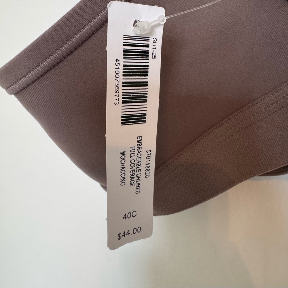 Soma Embraceable Unlined Full Coverage Bra Mochaccino Size 40C - Picture 3 of 3